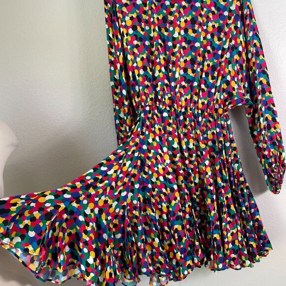 Rhode Womens Medium Caroline Dress Micro Confetti Mock Neck Long Sleeve - Picture 11 of 12